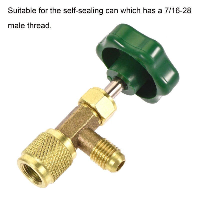 sourcing map Self-sealing Can Tap Valve 1/4 SAE 7/16-28 UNEF