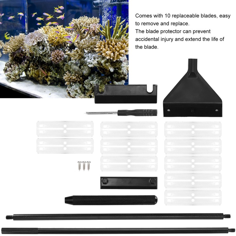 Aquarium Algae Scraper Aluminum Alloy Glass Fish Tank Algae Cleaner
