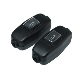 FILSHU SPDT 3 Position Inline Cord Switch On Off ON Black(2PCS)