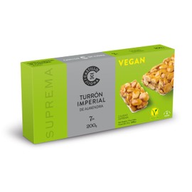 Castillo de Jijona Imperial Nougat, vegane Mandel, 200 g, vegan, ausgewählte Mandel, glutenfrei, hohe Qualität, 18 Monate Lebensdauer, Spanien (Jijona)