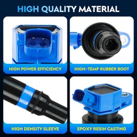 Ignition Coil Blue Pack for 2012-2020 Hyundai Accent 2012-2017 Veloster, 2012-2019 Kia Rio, 2012-2019 Soul, 1.6L,COP554 5C1860 673-8304 7805-2167 UF-652 50148, 4PCS