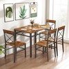 Zevemomo 5-Piece Dining Table Set, Dining Table Set for 4,