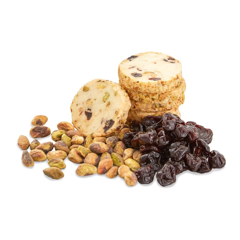 Pistachio Cherry Sablé - French Shortbread Cookies by Lark Fine