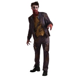 Rubie's Men's Adult Zombie Shawn Costume, Brown/Black, Standard