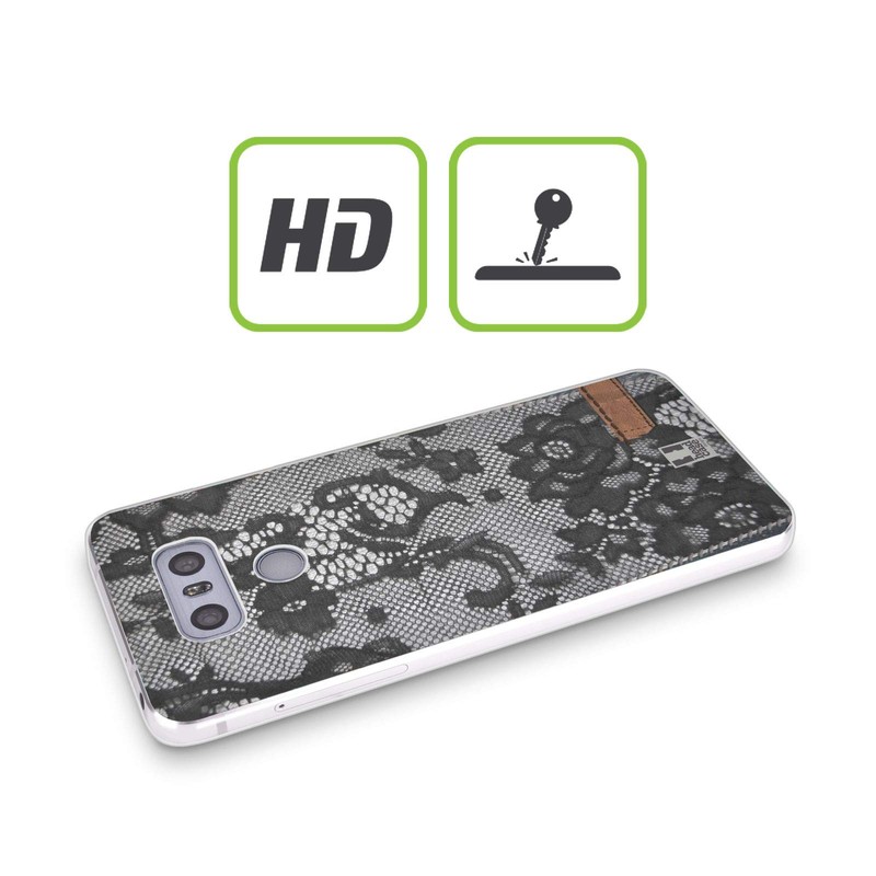 Head Case Designs Black Lace Over Black Denim Jeans And