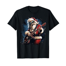 Hab einen Rock & Roll Christmas Rock Santa Music Lovers T-Shirt, black