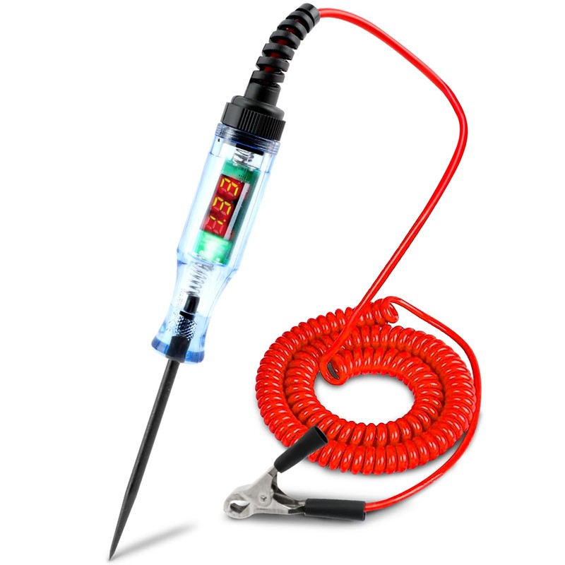 Automotive Test Light with 3-48V LED Digital Display, Auto Bidirectional