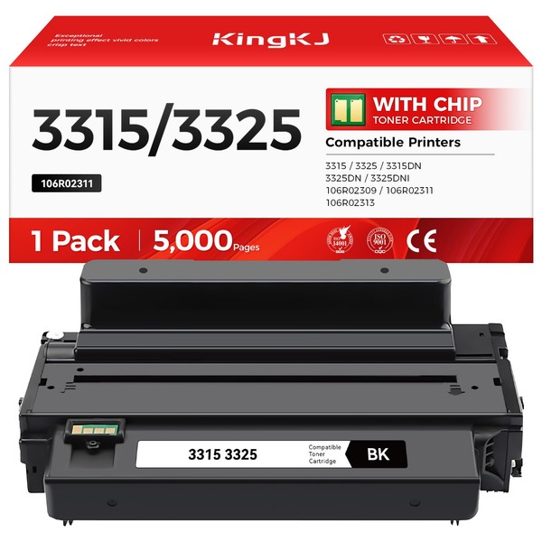 3315 3325 Toner Cartridge Black High Capacity 1-Pack Replacement for