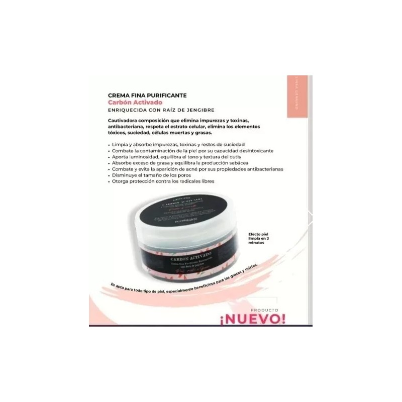 Florigan Crema Carbon Activado Jengibre Piel Grasa Florigan Original