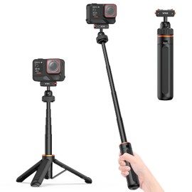 VRIG Insta360 X5 Tripod, Insta360 Selfie Stick, 360° Rotating Head Stand, Quick Release Adapter, Compact, 5-Level Extension, 6.7 - 15.7 inches (17 - 40 cm), Insta360 X4 Air/X5/Ace/Ace Pro/Ace Pro 2 Compatible AC-78
