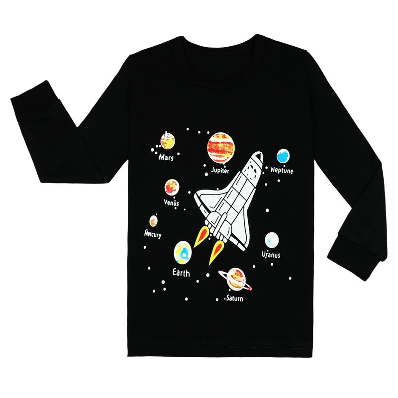 Arziliyy Boys Pajamas Set 100% Cotton Kis Pjs Long Sleeve