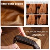 Hontumax Genuine Leather 3-Button Key Fob Cover for Toyota RAV4