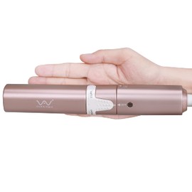 VAV 2 in 1 Mini Flat Iron 1 Inch Ceramic Small Hair Straightener and Curler,Curling Iron for Short Hair,Curls Bangs,Dual Voltage Curling Wand for Travel (Pink)
