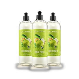 Caldrea Dish Soap, Biodegradable Dishwashing Liquid made with Soap Bark and Aloe Vera, Ginger Pomelo, 16 oz , 3 Pack