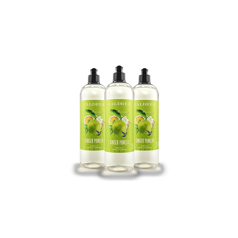 Caldrea Dish Soap, Biodegradable Dishwashing Liquid made with Soap Bark