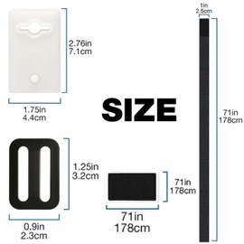 Buaak Holding Straps Pool Film, Set of 8 Fastening Straps and Clips and Buckles, Roll-up Device Mobile Solar Film, Pool Tarpaulin Reel, for Mobile Reel System, for Pool Tarpaulins/Covers