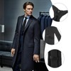 wlertcop Black Tie for Men, Ties Solid Uniform Pre-tied Adjustable