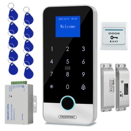 AccessShield Waterproof Smart Home Security Systems Fingerprint,Password,Tuya Remote Unlock,IC Keychain Multiple Methods，with Door Switch,Power Supply DC 12V,Electric Drop Bolt