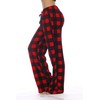 Just Love 6286-1X Women's Plush Pajama Pants - Red/Black