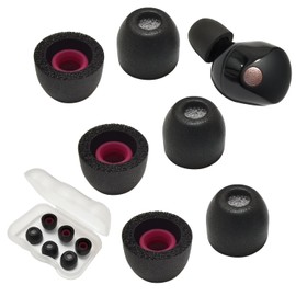 Luckvan Memory Foam Earbuds Tips for Sony WF-1000XM5 Ear Tips for WF-1000XM5 WF-1000XM4 Earbuds fit in Case Extra Small Tips 3 Pairs Black