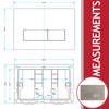 SPARES2GO Luxury Concealed Toilet Cistern Flush Plate Kit for Skylo