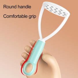 1Pc Blue Potato Masher Uniform Mesh Labor-saving Polypropylene Press-on Style Potato Ricer Puree Kitchen Tool for Home Potato Masher，Easy to Carry and Use Kitchen and Dining Fruit and Vegetable Tools