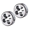 sourcing map 2pcs Round Threading Die M8 x 1.25 Metric