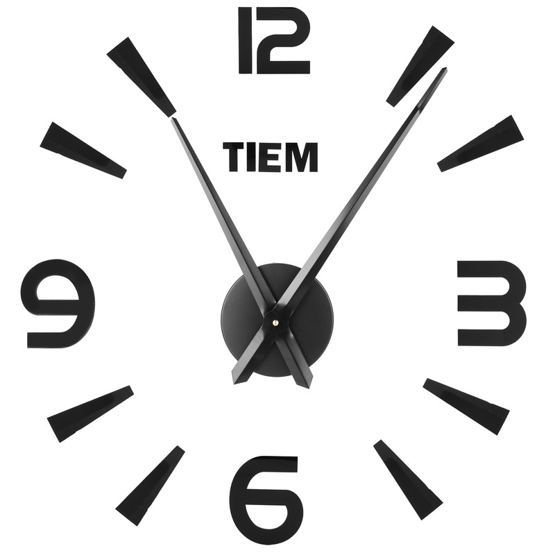 Frameless Wall Clock Sticker Mirror Surface Living Room Bedroom Office