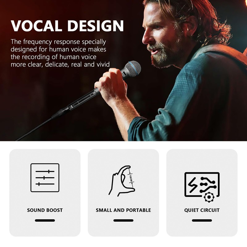 Inline Microphone Preamp, Lossless Amplification Dynamic Active Inline Mic Booster