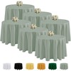 Fitable 6 Pack Sage Green Round Tablecloths - 108 Inches