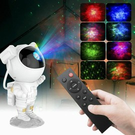 Bargainpop Astronaut Night Light Projector for Kids LED Night Lamp Star Projector Galaxy Lighting Ceiling Stars with Remote Control for Bedroom, Nursery Children Room