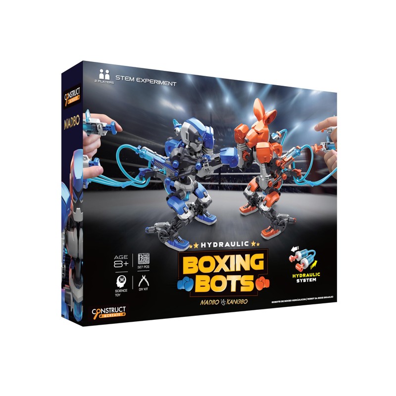 CONSTRUCT & CREATE Hydraulic Boxing Bots DIY STEM Build Your
