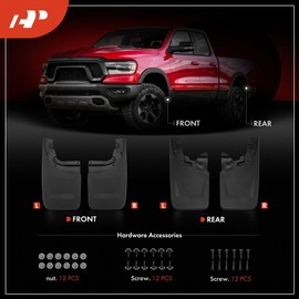 A-Premium Set of 4PCS Mud Flaps Splash Guards Mudguards Mudflaps Compatible with Toyota Tacoma 2005-2015, (Extended Original Version), Front & Rear