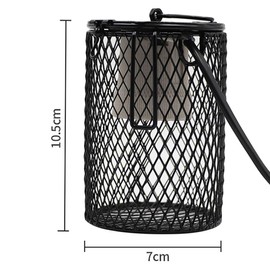 Efficient Reptile Heating Solution: Ceramic Heat Lamp & Guard Cage Set with in-Built Switch, Tailored for Pet Brooders & Various Reptile Habitats, Ensuring Safe & Far Infrared Heating