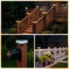 APONUO Solar Post Cap Lights Outdoor, 3 CCT& 2 Brightness