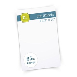 Printure Pure White Legal Size Cardstock (8 1/2” X 14”) - 65lb Cover - Great for Menu Paper, Documents, Programs (250 Sheets)