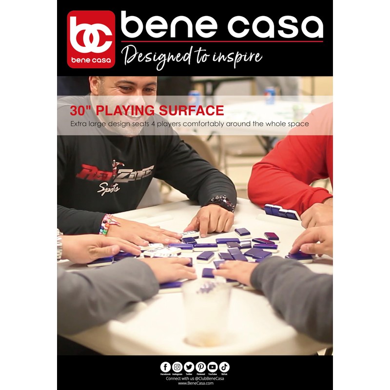 Benecasa Blow Mold Domino Game Table