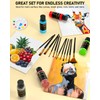 Nicpro 36 Colors Acrylic Paint Set with 12 Brushes &