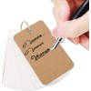 6 Pack Blank Flash Cards,300 Study Cards with Binder Ring