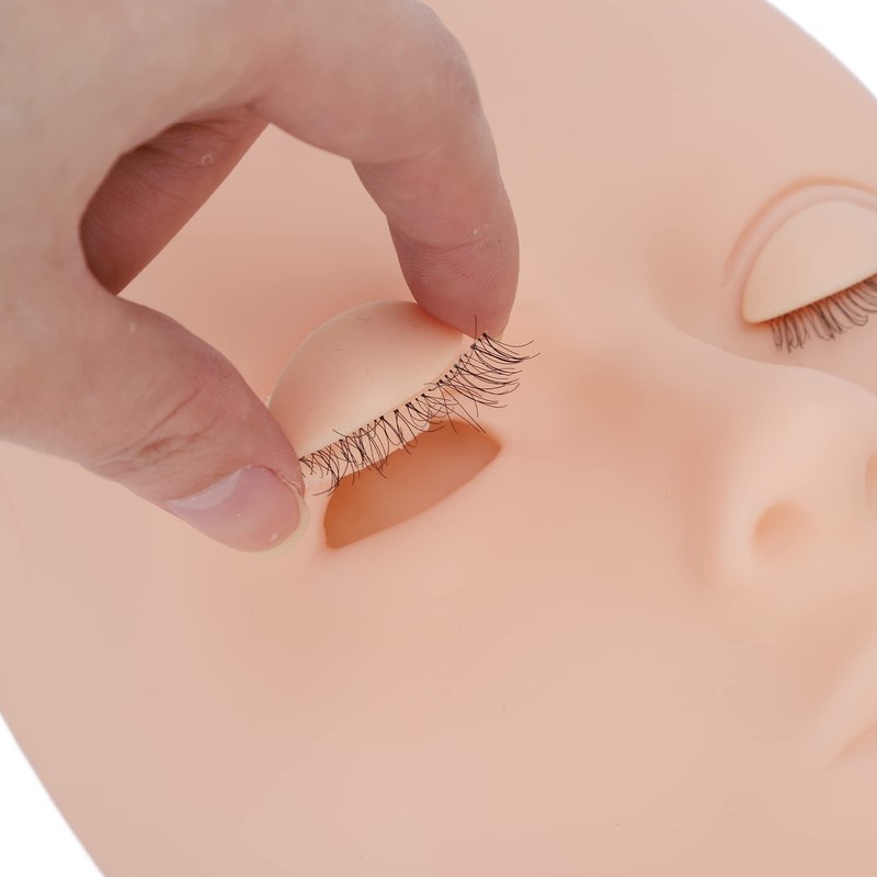 Eyelash Extension Mannequin Head with 3 Pairs Removable Eyelids,Eyelash Mannequin