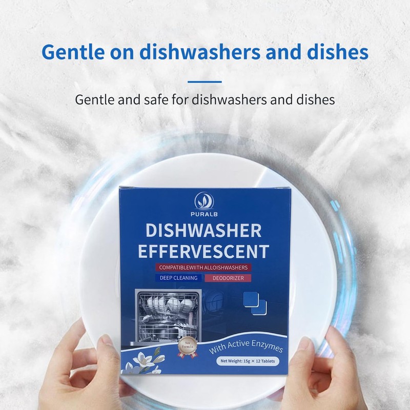 Dishwasher Cleaner Tablets - 24 Tabs (2x12 Pack), 1-Year Supply