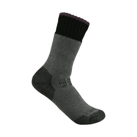 Carhartt Womens Heavyweight Synthetic-wool Blend Boot Socks, Charcoal, Large