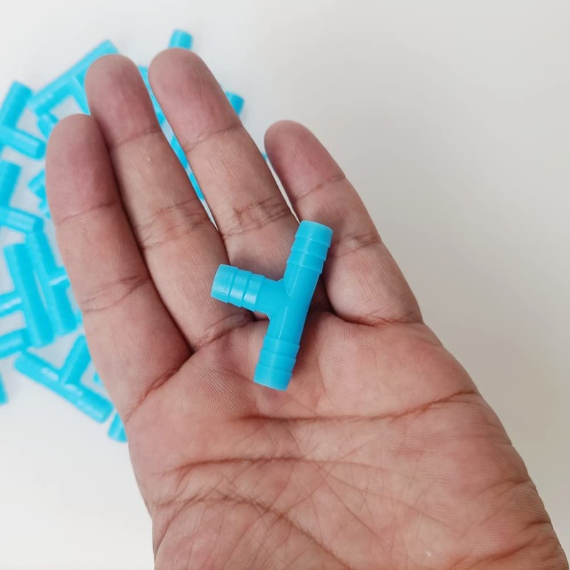 5/16''(8mm) Barb Fitting Plastic Tee T-Connector (20-PACK) for Water/Air