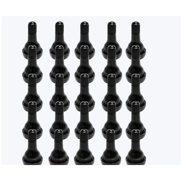 REMA TIP TOP Set of 25: Snap In Black Rubber