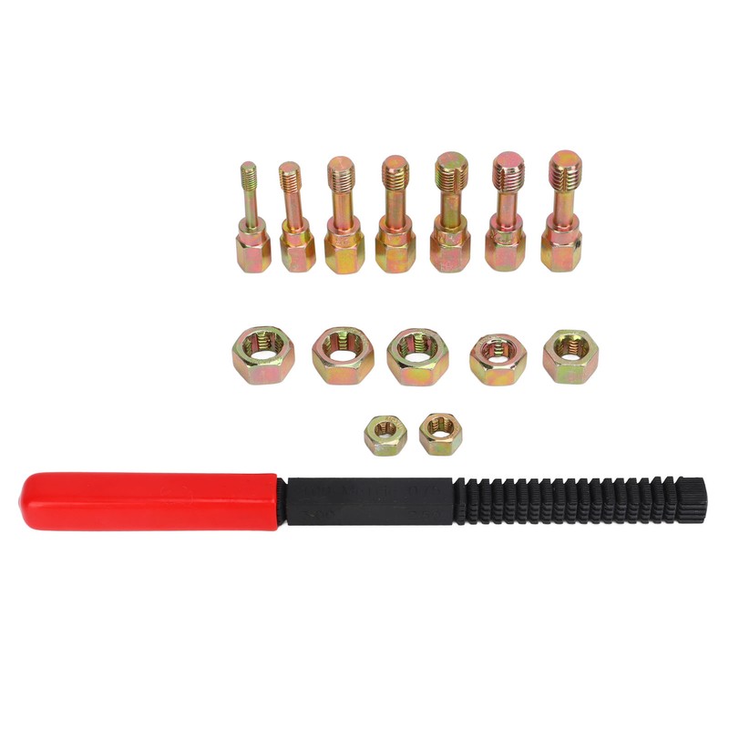 15pcs Metric Thread Chaser Set Carbon Steel Rethreading Tap Die