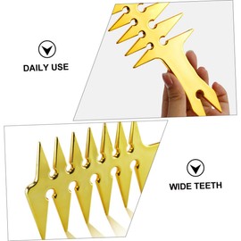 SAFIGLE 1Pc Golden Retro Oil Hairdressing Comb Multi Function Practical Hair Comb Tool for Men Comfortable Wide Teeth Design for Daily Grooming and Styling for Father Day and Birthdays