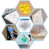 200 Pcs Clear Push Pins Tacks Count in Diamond-Shaped Can