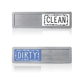 GlamRays Schmutzig Sauber Dishwasher Magnet, Dishwasher Sign Clean Dirty Sign Magnet Dishwasher Fridge (White/Blue)
