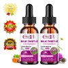 Alliwise 2 Bottles Milk Thistle Liquid Drop,Dandelion Root,Liver Cleanse Immune