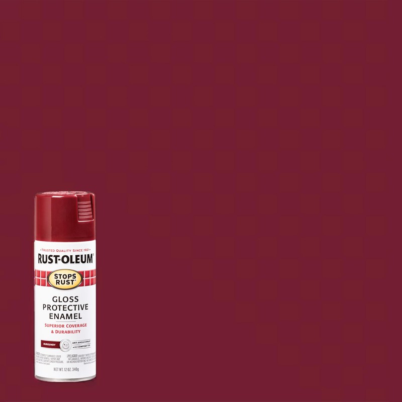 Rust-Oleum 7768830-6PK Stops Rust Spray Paint, 12 oz, Gloss Burgundy,